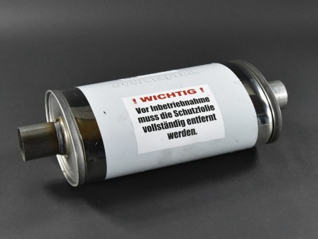 Silencieux Inox Universel Simple Entrée/Sortie 55mm