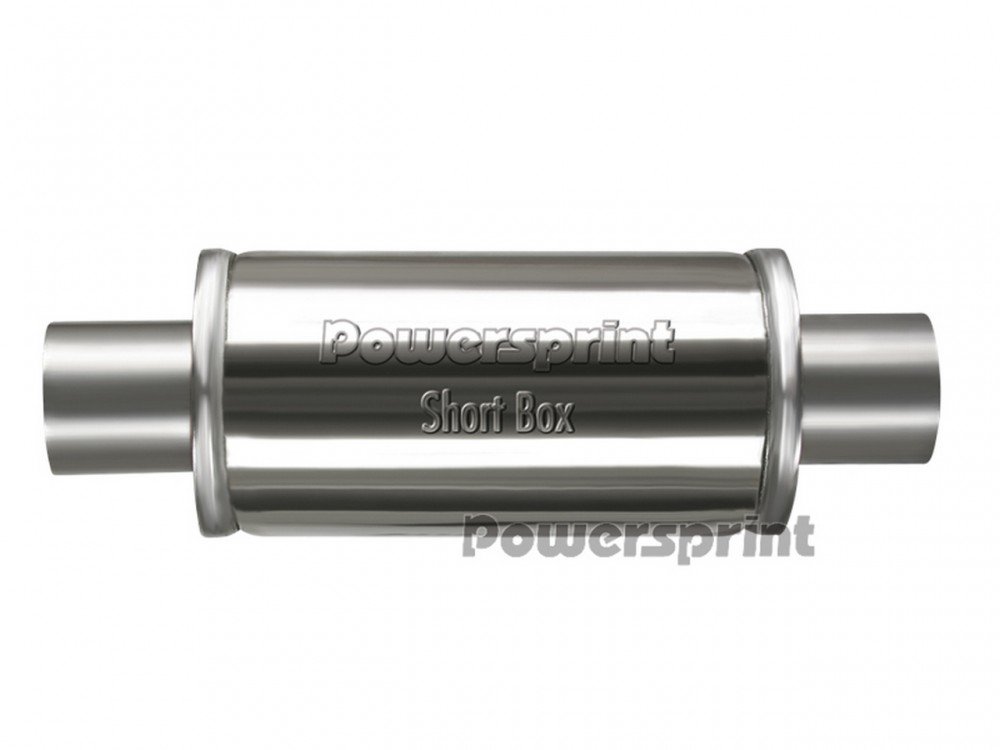 Silencieux rond, tube 60mm inox 100 dia 420mm long - RPower