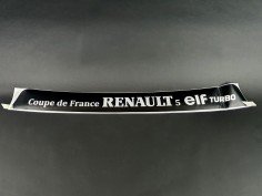 Bandeau pare-soleil adhésif historique Coupe de France ELF Renault 5 GT Turbo préformé d atelier