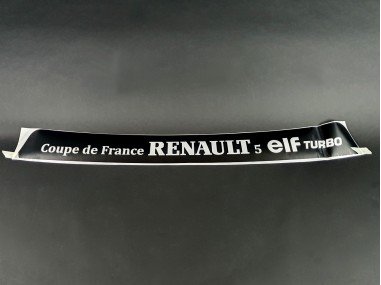 Bandeau pare-soleil adhésif historique Coupe de France ELF Renault 5 GT Turbo préformé d atelier