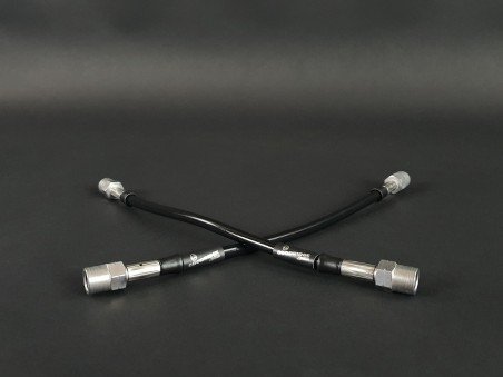 Flexibles de Frein Arrières Type Aviation Gainés Noir Clio 2 RS (x2)