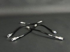 Flexibles de Frein Type Aviation Gainés Noir Clio 16s / Williams (x4)