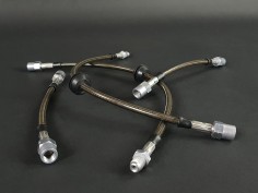 Flexibles de Frein Type Aviation Gainés Noir Clio 3 sauf RS (x4)