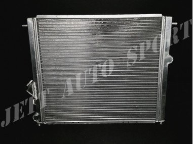 Vue de face radiateur refroidissement moteur aluminium 50mm Renault Clio 16S Williams JAS Engineering