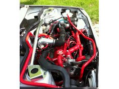 Vue moteur échangeur air air grande capacité 118mm monté sur Renault 5 GT Turbo JAS Engineering