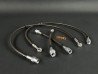 Flexibles de Frein Type Aviation Gainés Noir Megane 2 RS (x4) - SRN0615 - SRN0610