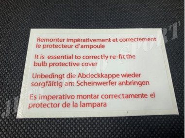 Sticker Protecteur d'Ampoule Clio 16s / Williams