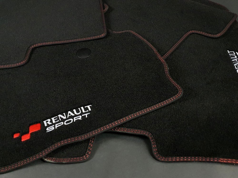 Tapis de sol haut de gamme Renault Sport avec des surpiqûres