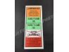 Sticker Renault Carburants Sans Plomb 95 98 Clio 16S / Williams
