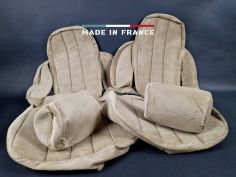 Housses de Sièges R5 Alpine Turbo Beige Côtelé sans Passepoil (set complet)