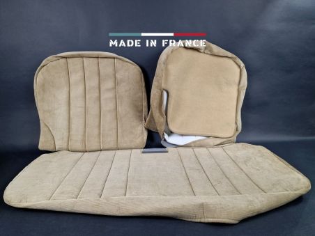 Housses de Sièges R5 Alpine Turbo Beige Côtelé sans Passepoil (set complet)