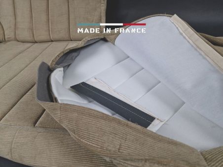 Housses de Sièges R5 Alpine Turbo Beige Côtelé sans Passepoil (set complet)
