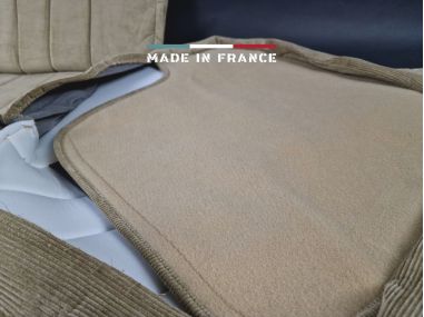 Housses de Sièges R5 Alpine Turbo Beige Côtelé sans Passepoil (set complet)