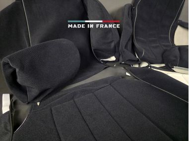 Housses de Sièges R5 Alpine Turbo Noir Côtelé avec Passepoil (set complet) Housses de Sièges R5 Alpine Turbo Noir Côtelé avec Passepoil (set complet)