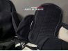 Housses de Sièges R5 Alpine Turbo Noir Côtelé avec Passepoil (set complet)