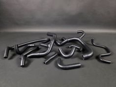 Kit complet 9 durites silicone refroidissement Clio 16S Williams noir mat JAS Engineering