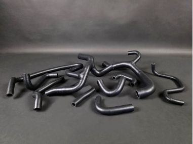 Kit complet 9 durites silicone refroidissement Clio 16S Williams noir mat JAS Engineering