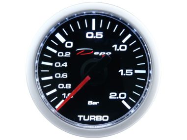 Manomètre de Pression de Turbo 0-3B Fond Noir CSM