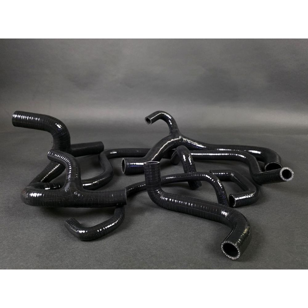 Kit complet 9 durites silicone refroidissement Clio 16S Williams noir brillant JAS Engineering